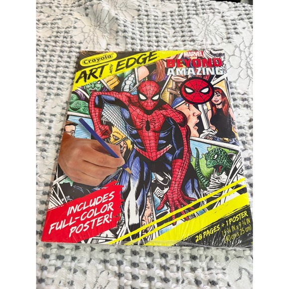 Crayola Other - Crayola Art w/ Edge Marvel Beyond Amazing Spider-Man Coloring Book & Poster NEW